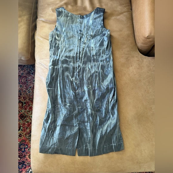 Vintage Another Thyme Silver Dress Fits Like XL See Pictures Has Been Altered - Picture 6 of 8